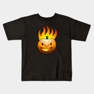 Halloween Pumpkin Head Kids T-Shirt